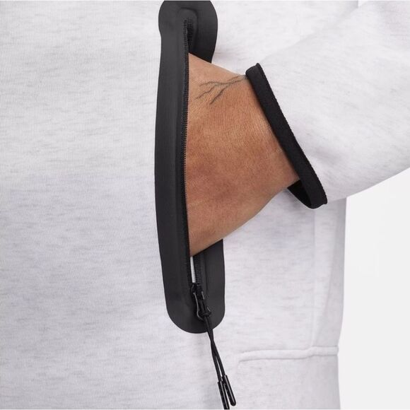 Nike Tech Fleece Windrunner Hoodie Birch Heather Ash Grey FB7921-051 Men's Sizes - Picture 6 of 9